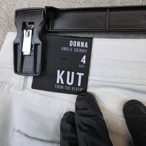 Kut From The Kloth Jeans Womens 4 White Donna Ankle Skinny Stretch Denim 126540 - Picture 16 of 16